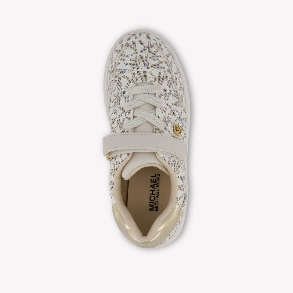 Michael Kors Jem Scotty Ps Meisjes Sneakers In Off White