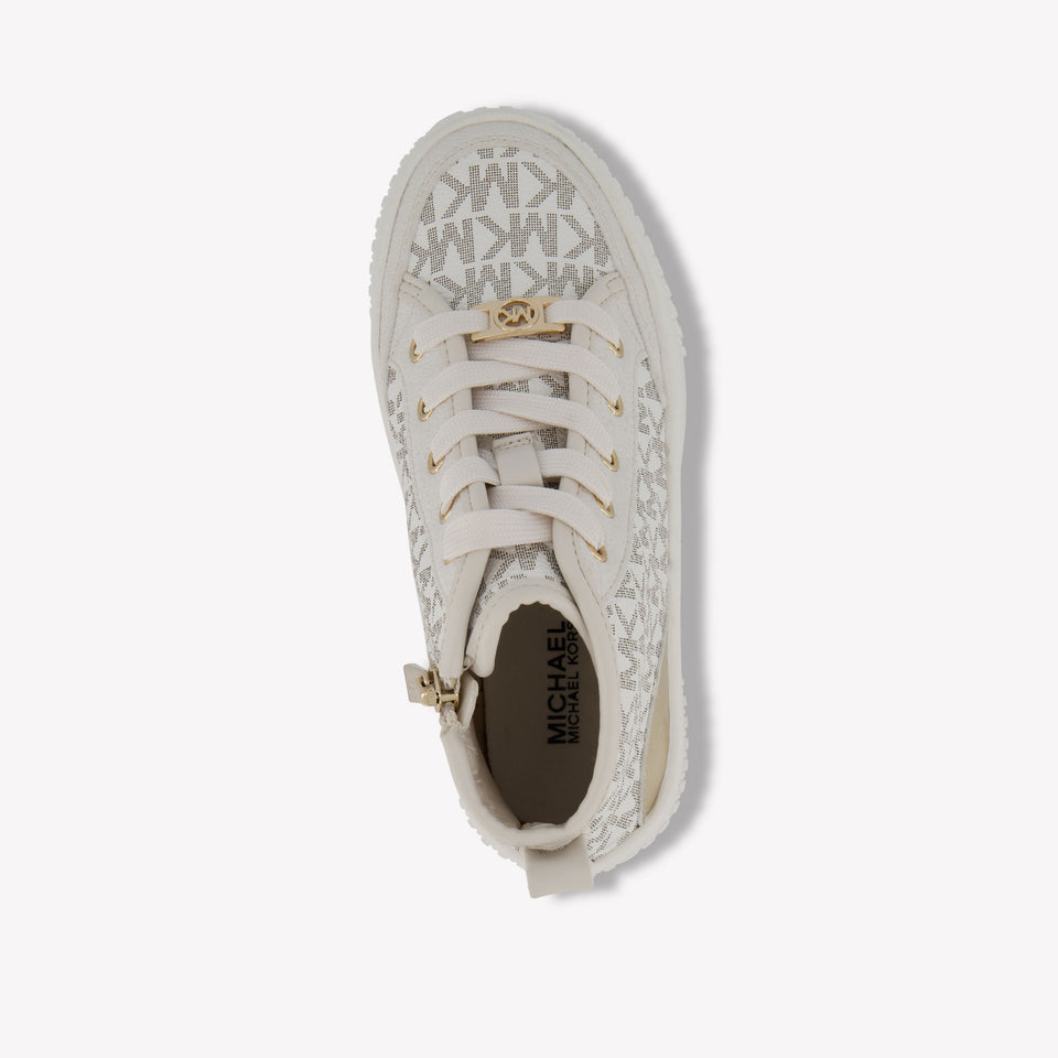 Michael Kors Shea Split Meisjes Sneakers In Off White