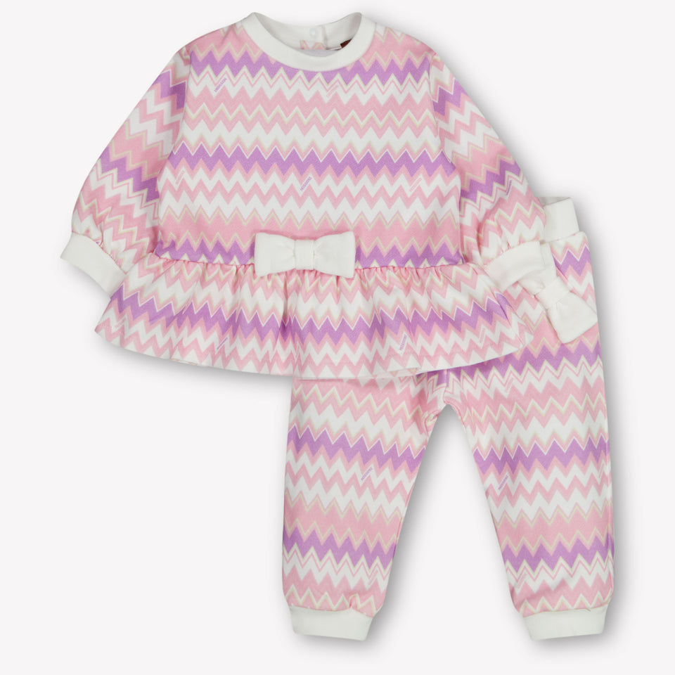 Missoni Baby Meisjes Joggingpak In Licht Roze
