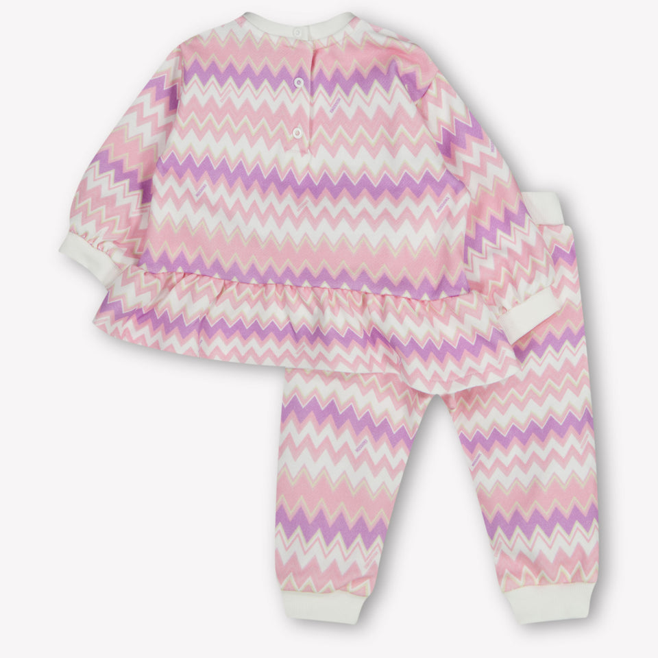 Missoni Baby Meisjes Joggingpak In Licht Roze