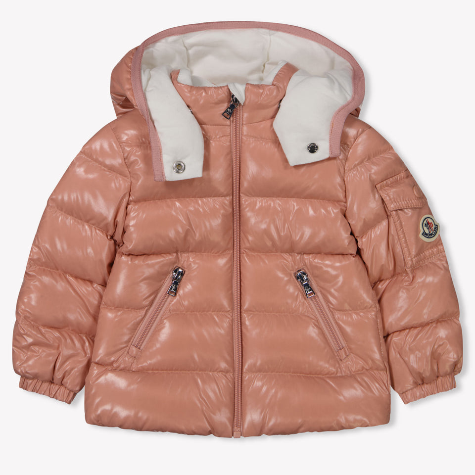 Moncler Bady Baby Meisjes Winterjas In Oud Roze