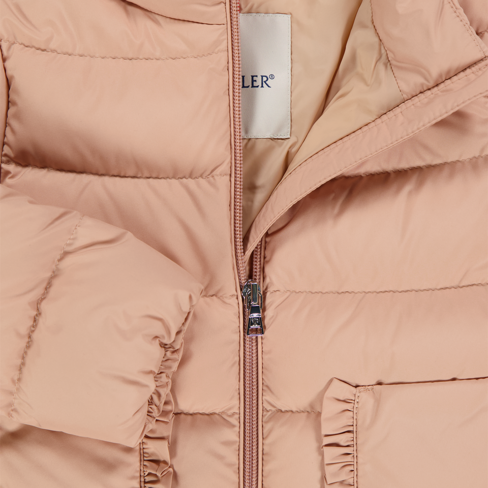 Moncler Onica Baby Meisjes Winterjas In Licht Roze