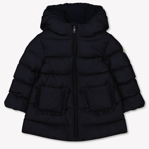 Moncler Molan Baby Meisjes Winterjas In Navy