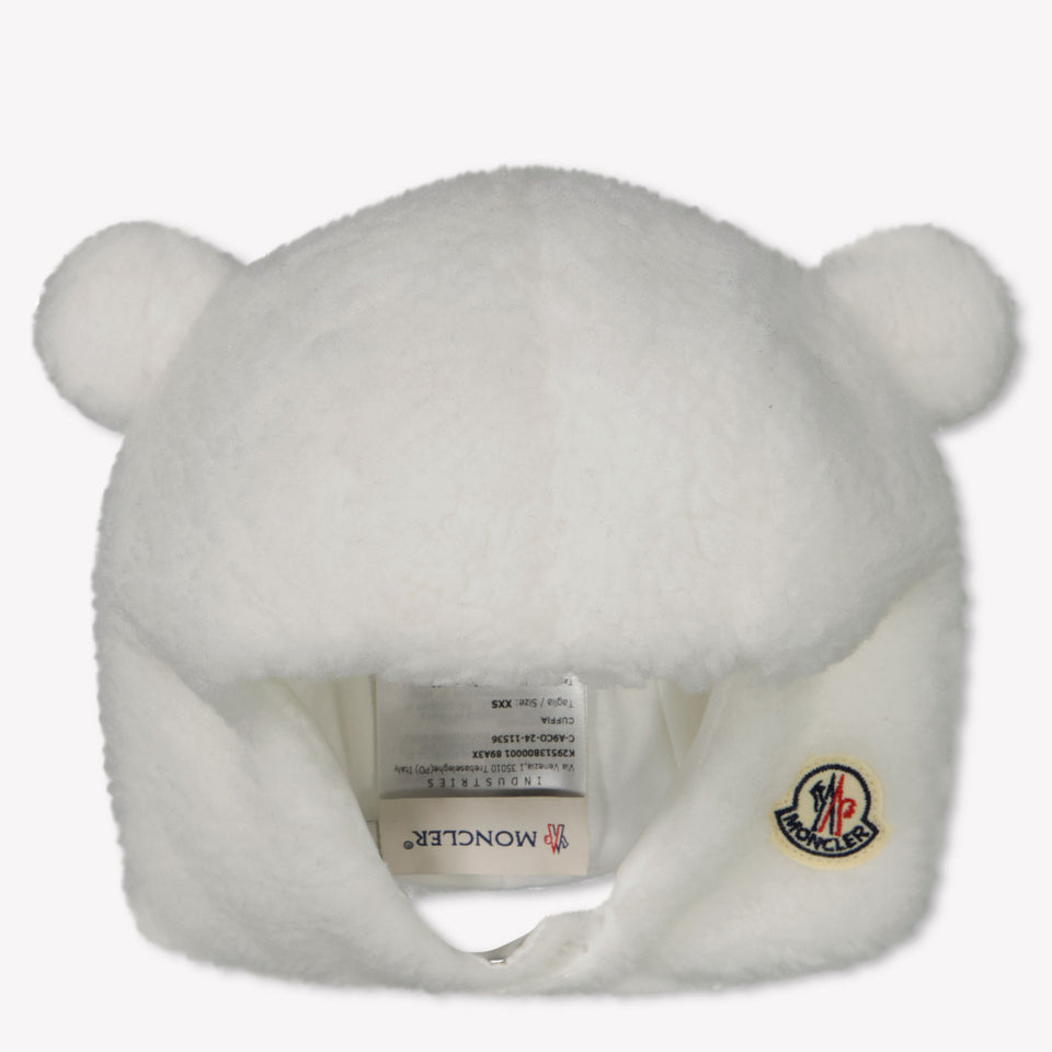 Moncler Baby Unisex Muts In Off White