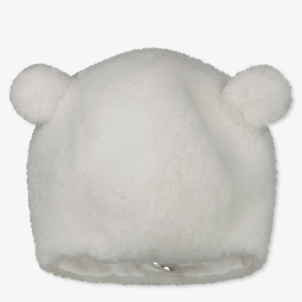 Moncler Baby Unisex Muts In Off White