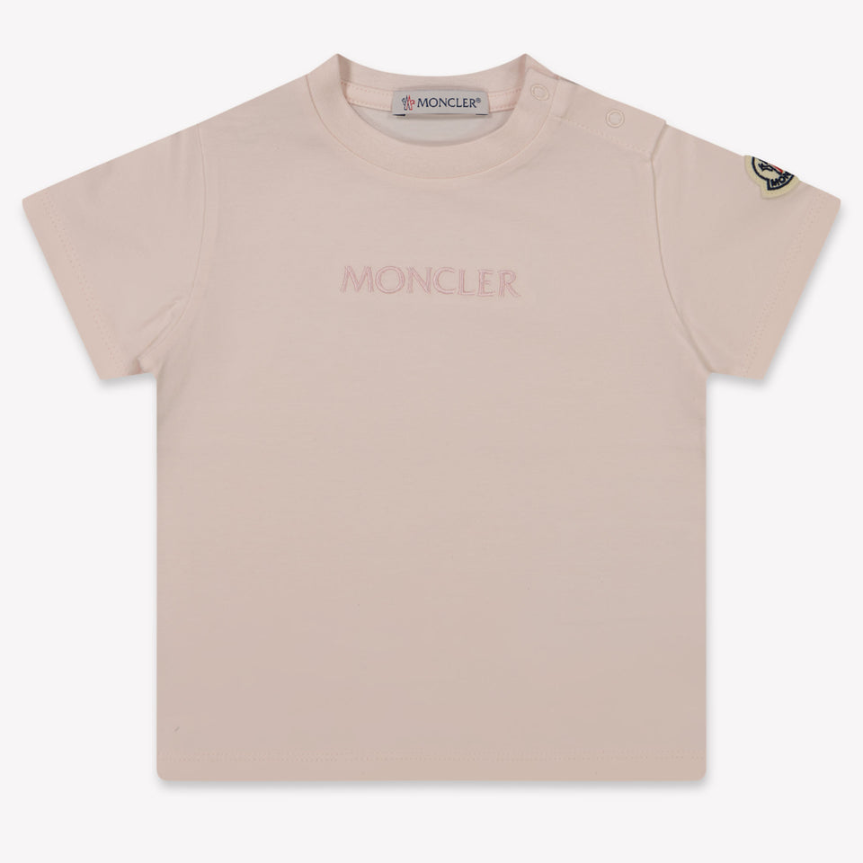 Moncler Baby Meisjes T-Shirt In Licht Roze