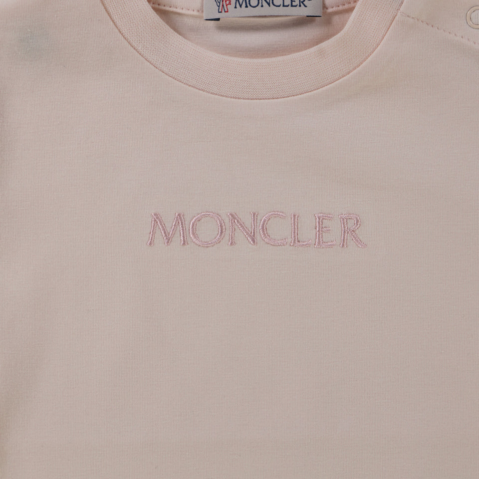 Moncler Baby Meisjes T-Shirt In Licht Roze