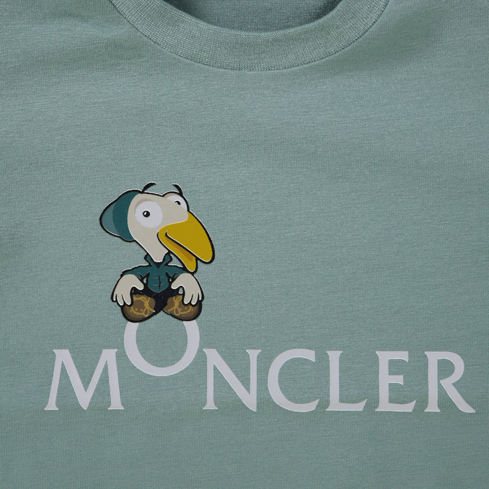 Moncler Baby Unisex T-Shirt In Mint