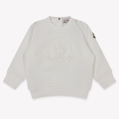 Moncler Baby Jongens Trui In Off White