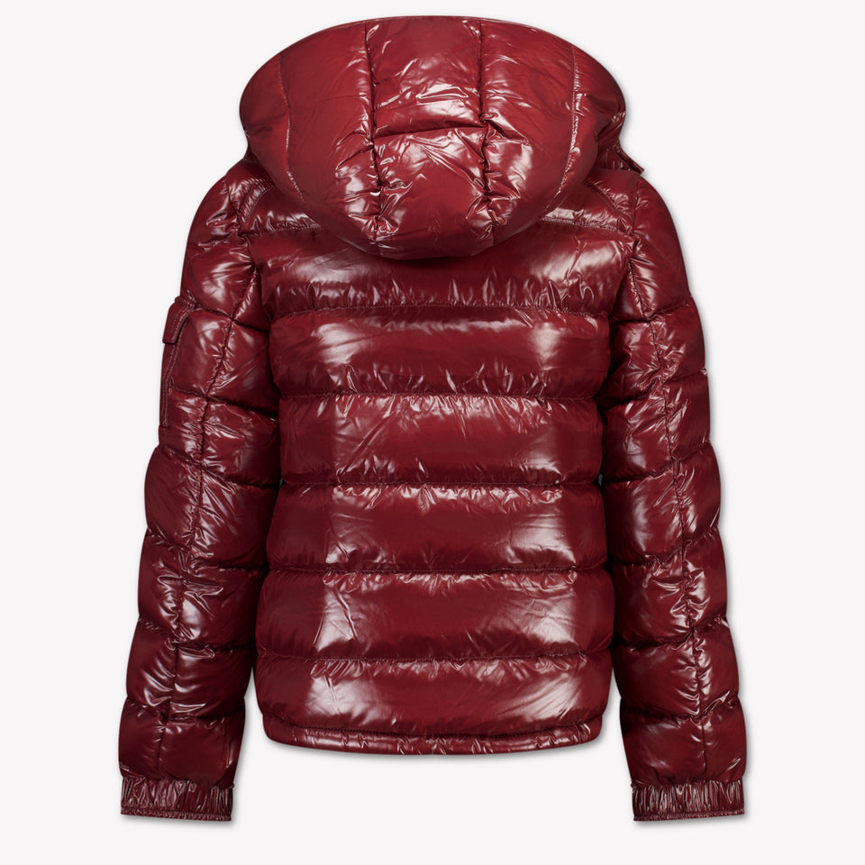Moncler Maya Kinder Jongens Winterjas In Bordeaux
