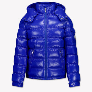 Moncler Maya Kinder Jongens Winterjas In Cobalt Blauw