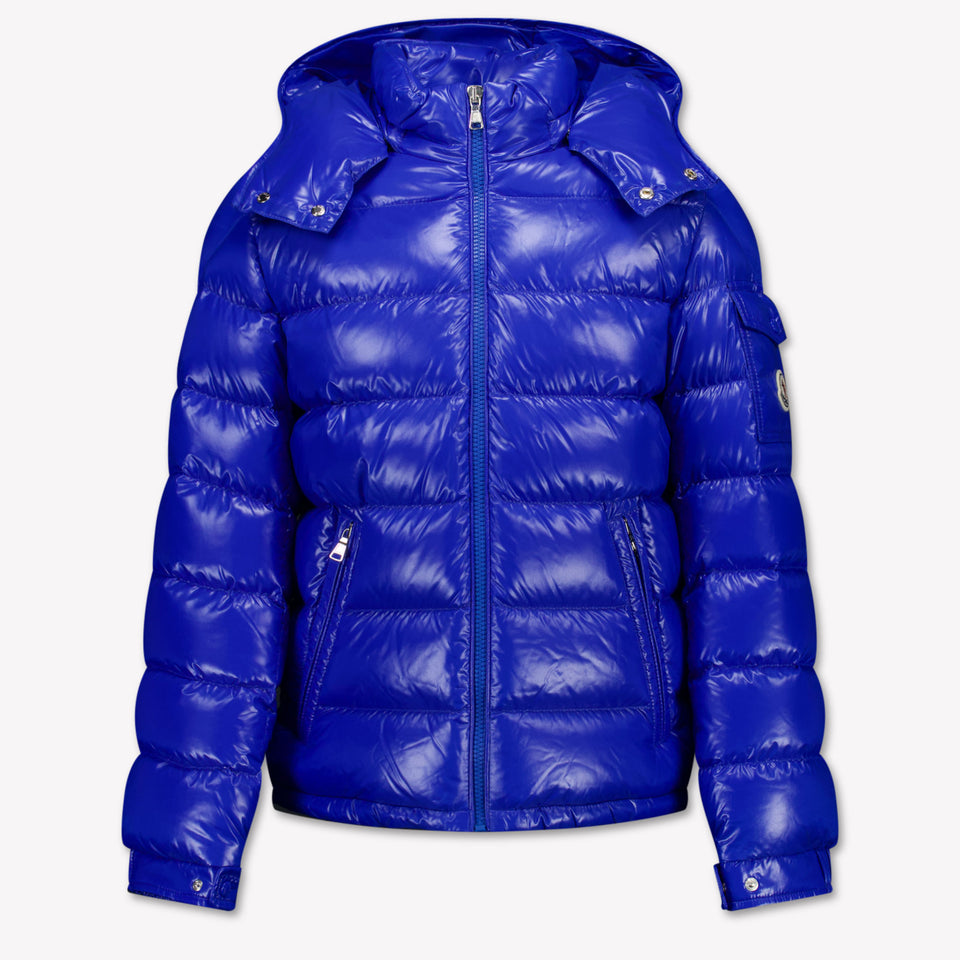Moncler Maya Kinder Jongens Winterjas In Cobalt Blauw