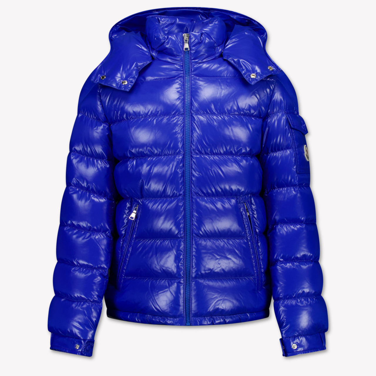 Moncler Maya Kinder Jongens Winterjas In Cobalt Blauw