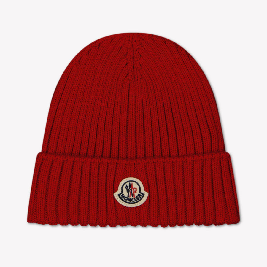 Moncler Unisex Kids Beanie in Red
