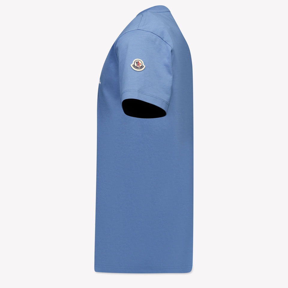 Moncler Kinder Jongens T-Shirt In Licht Blauw