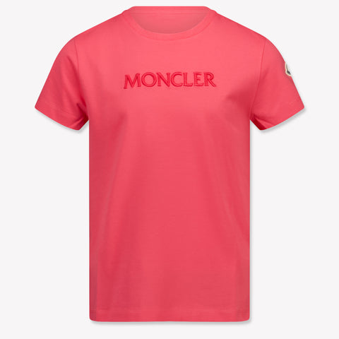 Moncler Kinder Meisjes T-Shirt In Roze