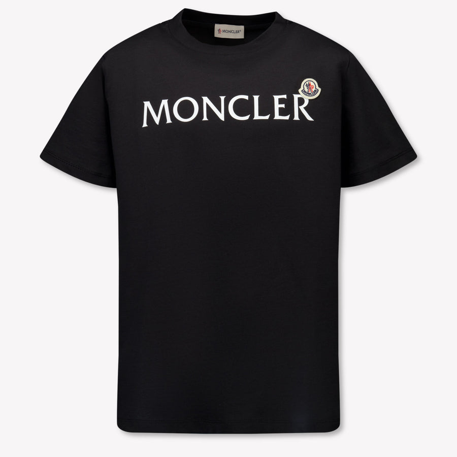 Moncler Kinder Jongens T-Shirt In Zwart