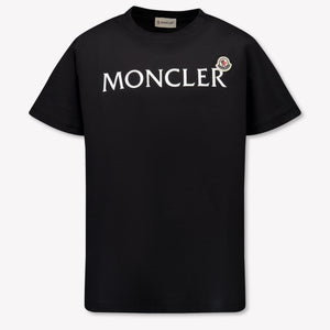 Moncler Kinder Jongens T-Shirt In Zwart
