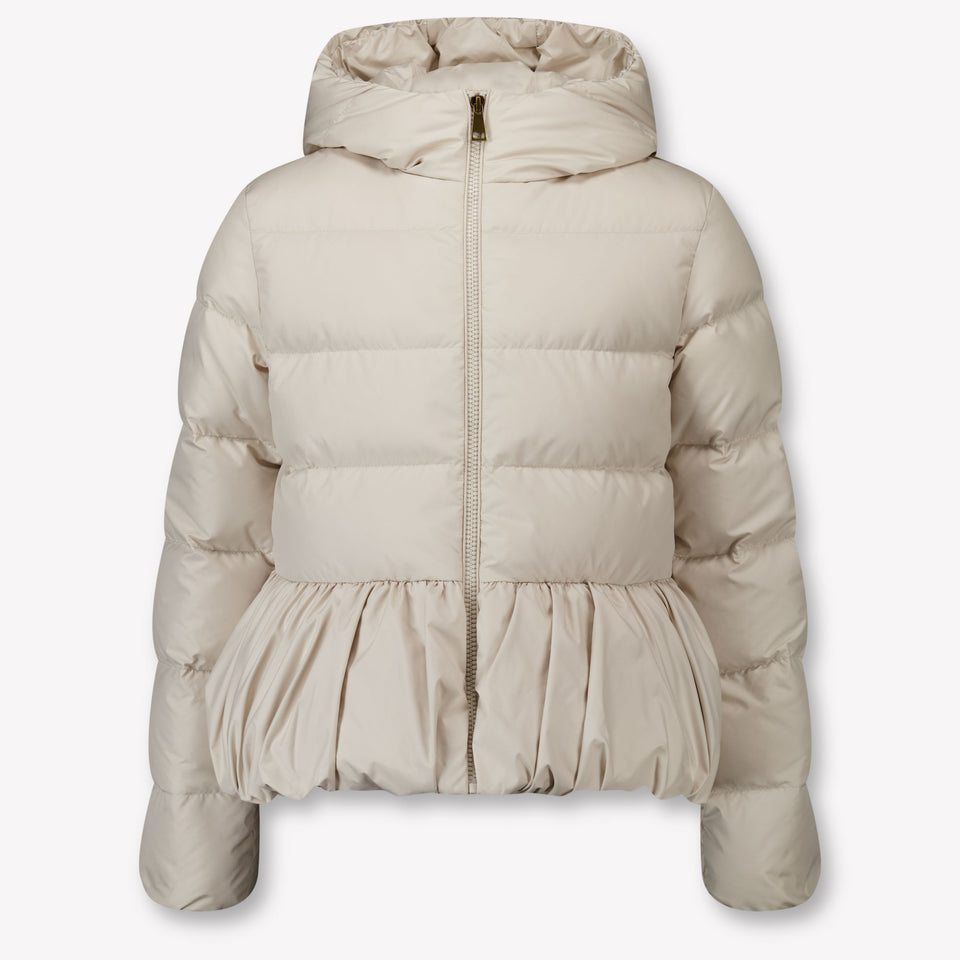 Moncler Elizaveta Kinder Meisjes Winterjas In Ecru