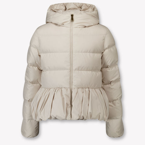 Moncler Elizaveta Kinder Meisjes Winterjas In Ecru