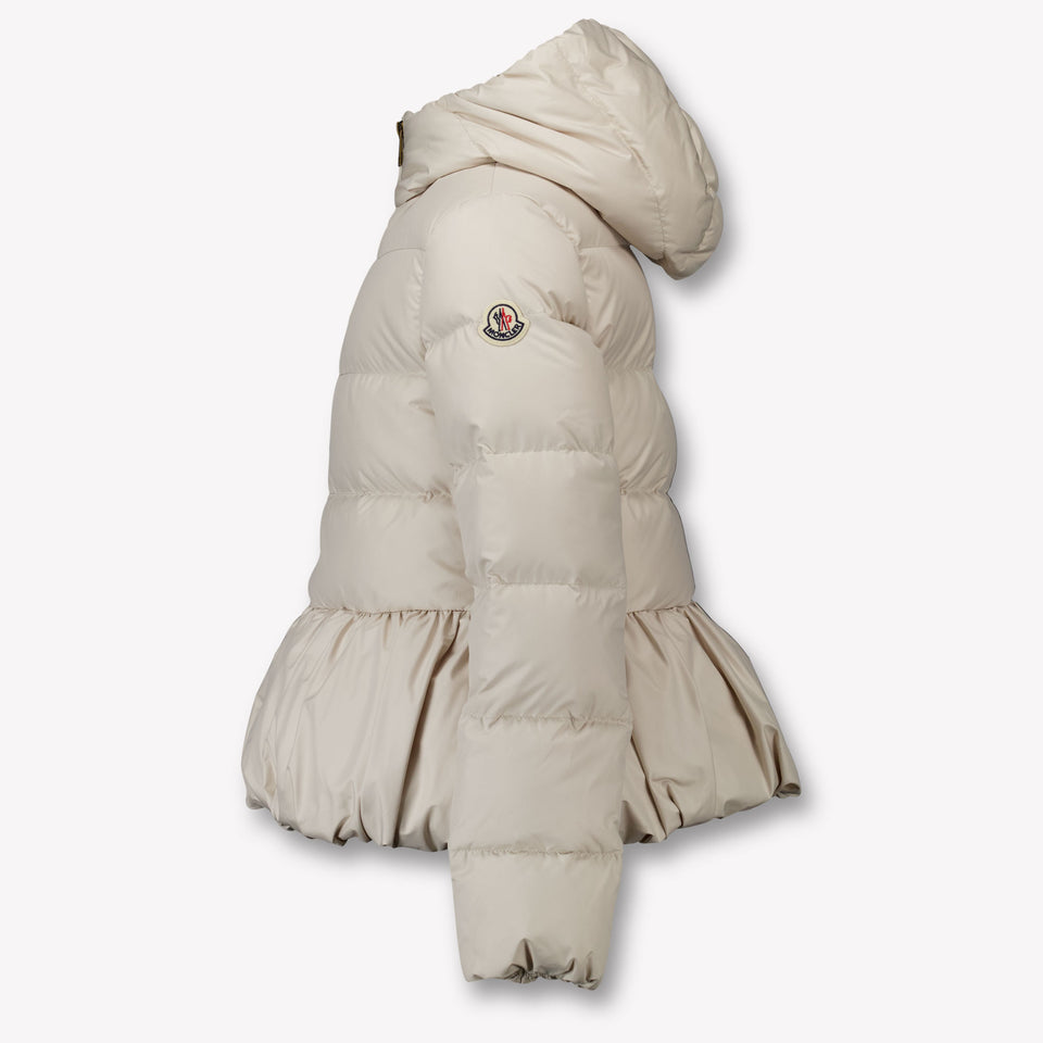 Moncler Elizaveta Kinder Meisjes Winterjas In Ecru