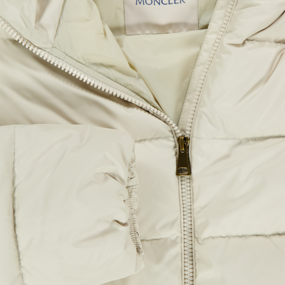 Moncler Elizaveta Kinder Meisjes Winterjas In Ecru
