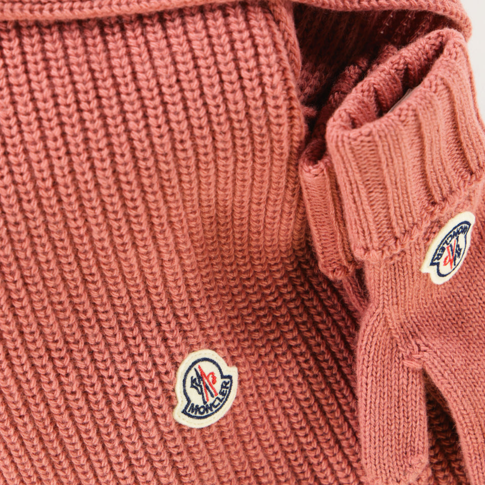 Moncler Kinder Meisjes Sjaals In Licht Roze