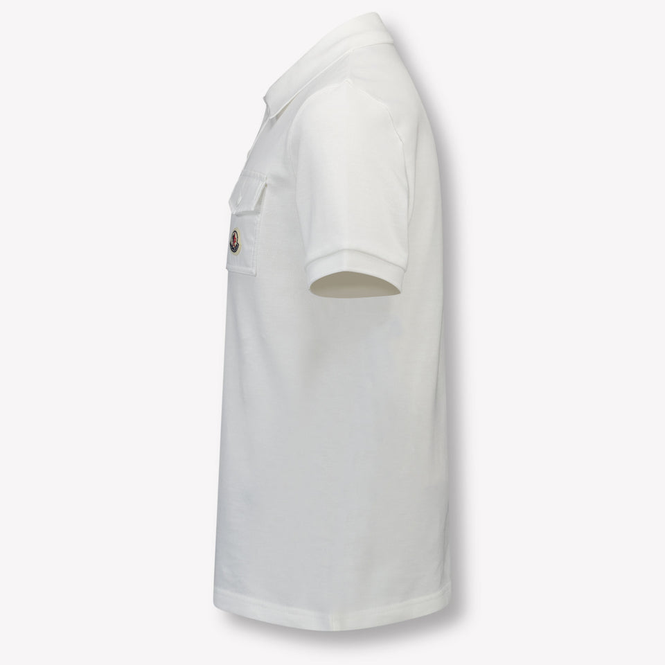 Moncler Kinder Jongens Polo In Wit