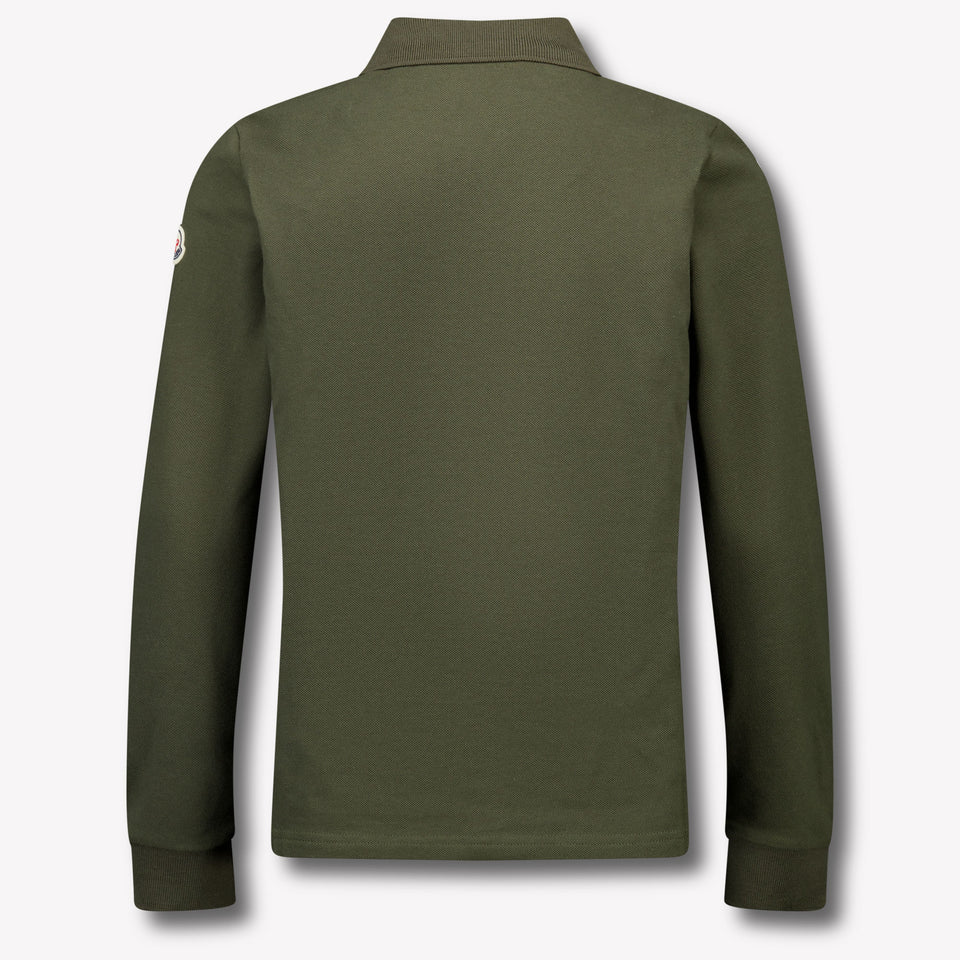 Moncler Kinder Jongens Polo In Donker Groen