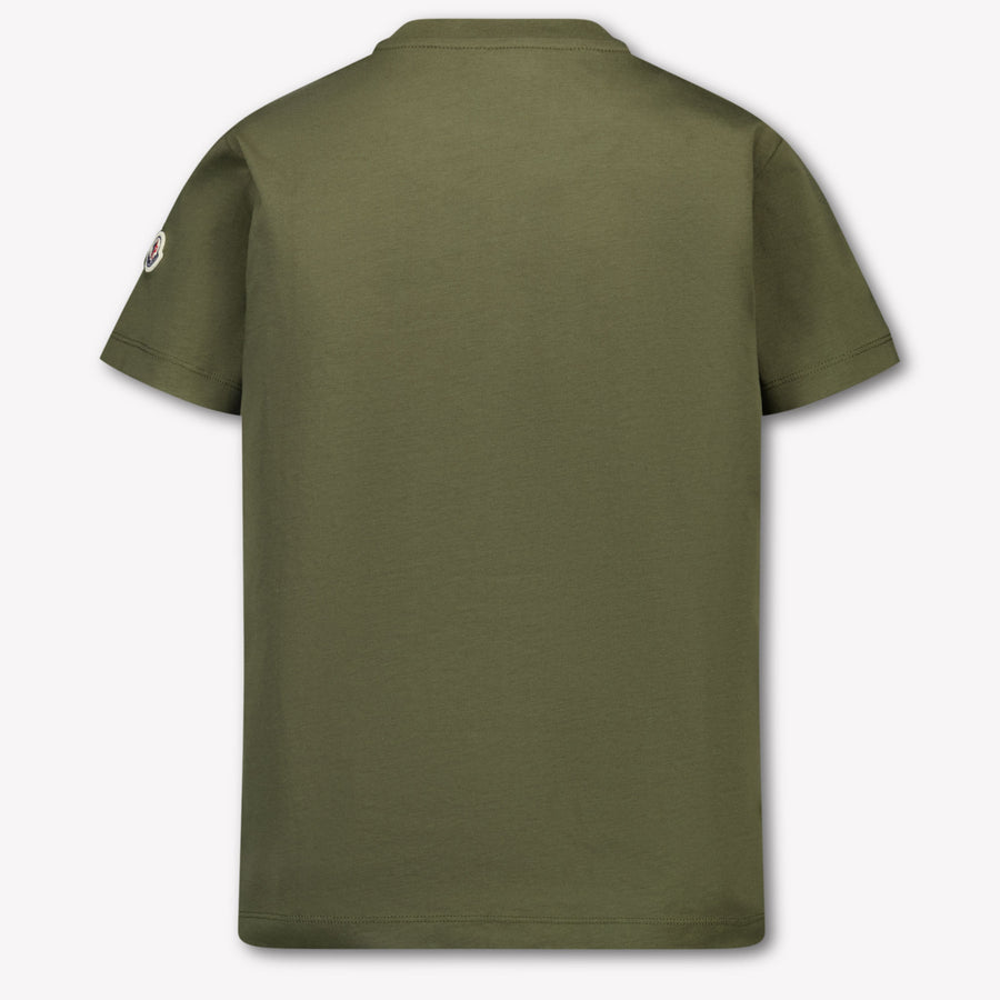 Moncler Kinder Jongens T-Shirt In Donker Groen