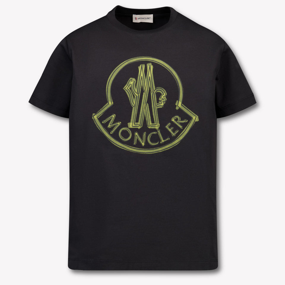 Moncler Kinder Jongens T-Shirt In Zwart