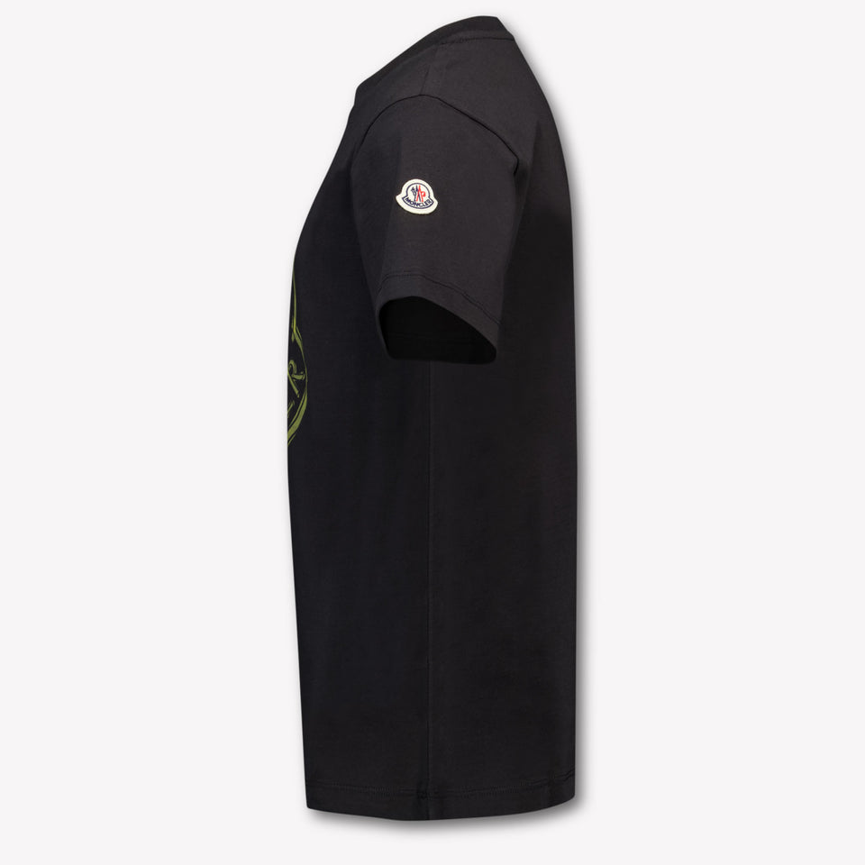 Moncler Kinder Jongens T-Shirt In Zwart