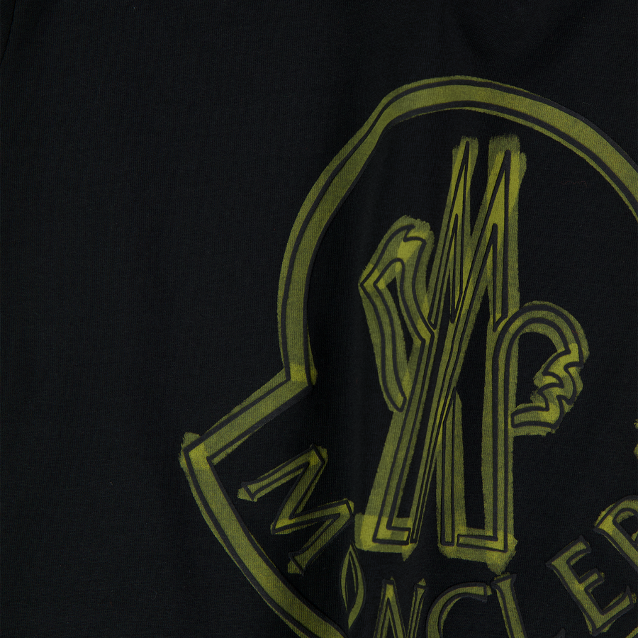 Moncler Kinder Jongens T-Shirt In Zwart