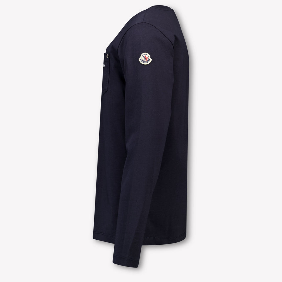 Moncler Kinder Jongens T-Shirt In Navy