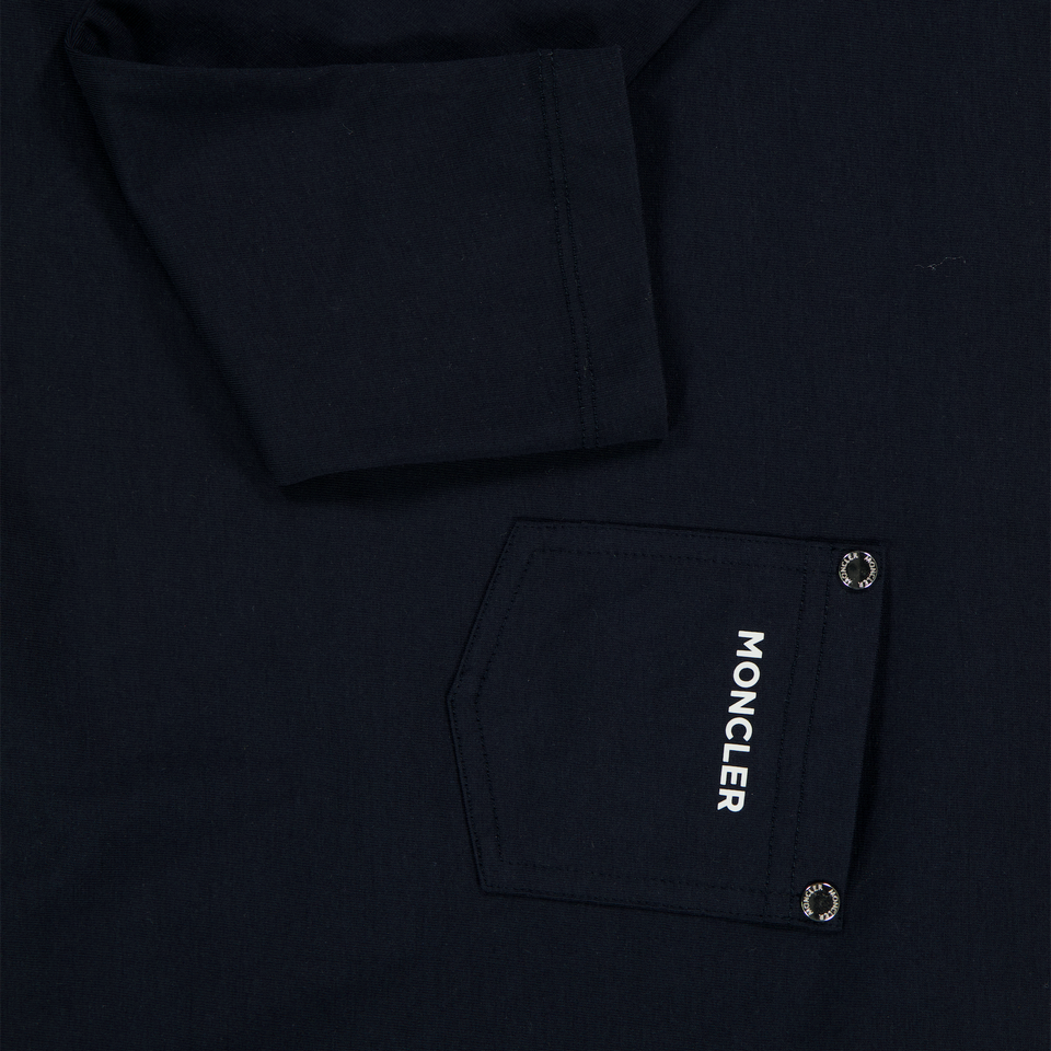 Moncler Kinder Jongens T-Shirt In Navy