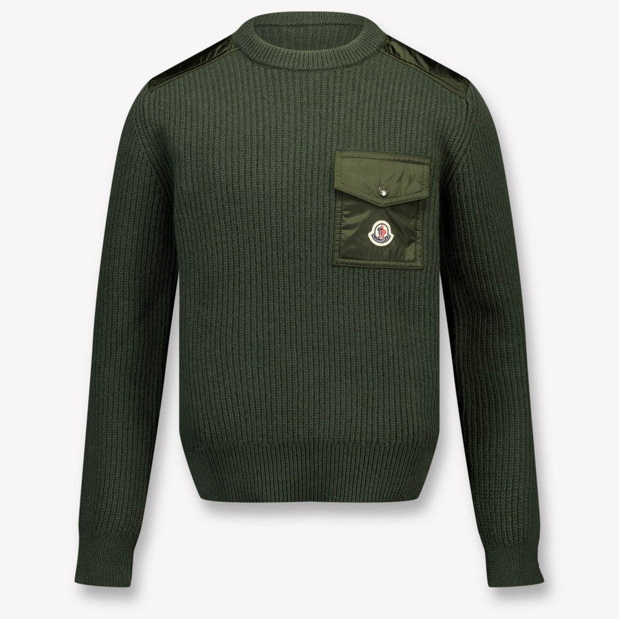 Moncler Kinder Jongens Trui In Donker Groen