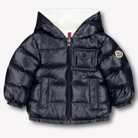 Moncler Mesles Baby Jongens Winterjas In Navy