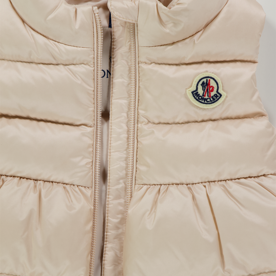 Moncler Hivette Baby Meisjes Bodywarmer In Licht Roze