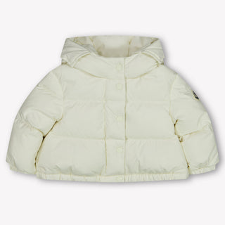 Moncler Laurie Baby Meisjes Winterjas In Off White