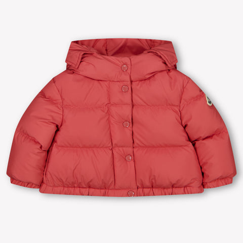 Moncler Laurie Baby Meisjes Winterjas In Donker Roze