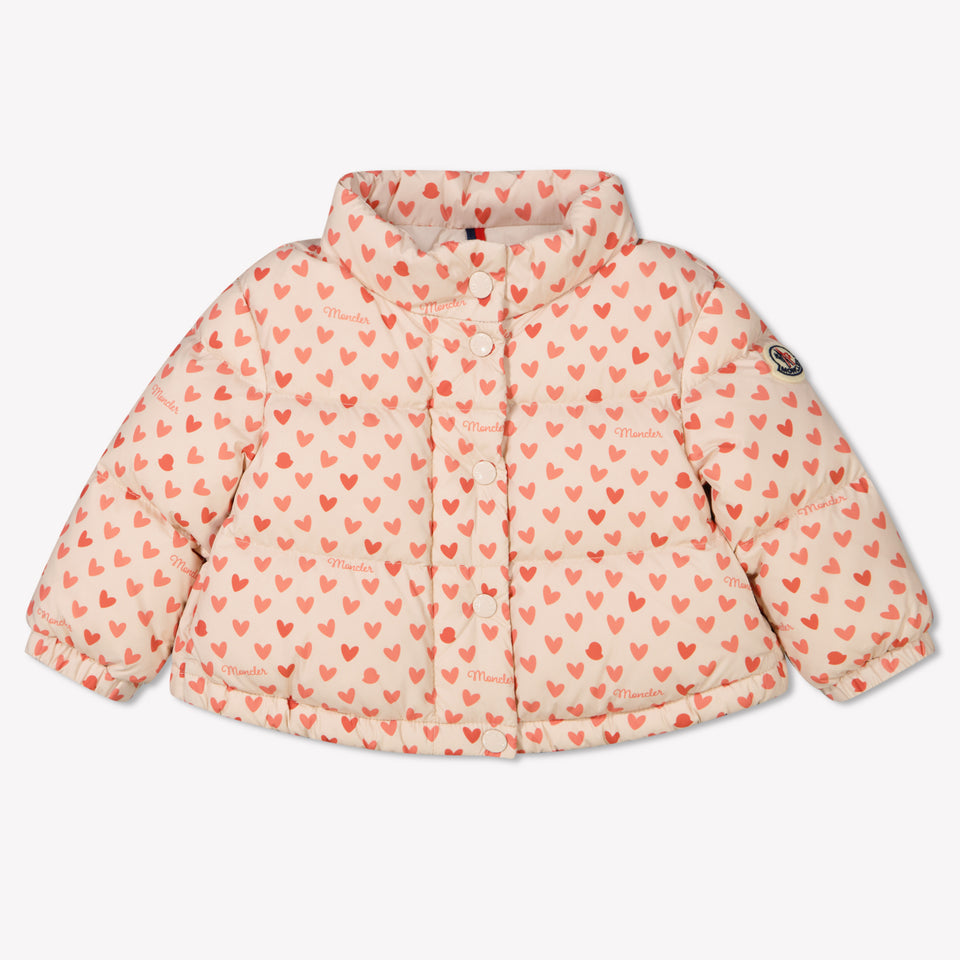 Moncler Bashira Baby Meisjes Winterjas In Off White