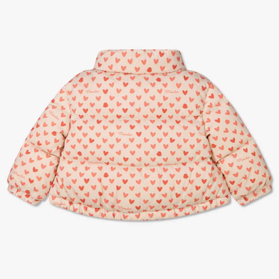 Moncler Bashira Baby Meisjes Winterjas In Off White