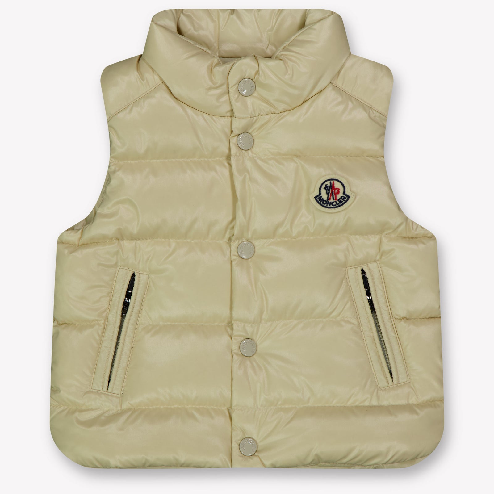 Moncler Bernard Baby Jongens Bodywarmer In Licht Beige