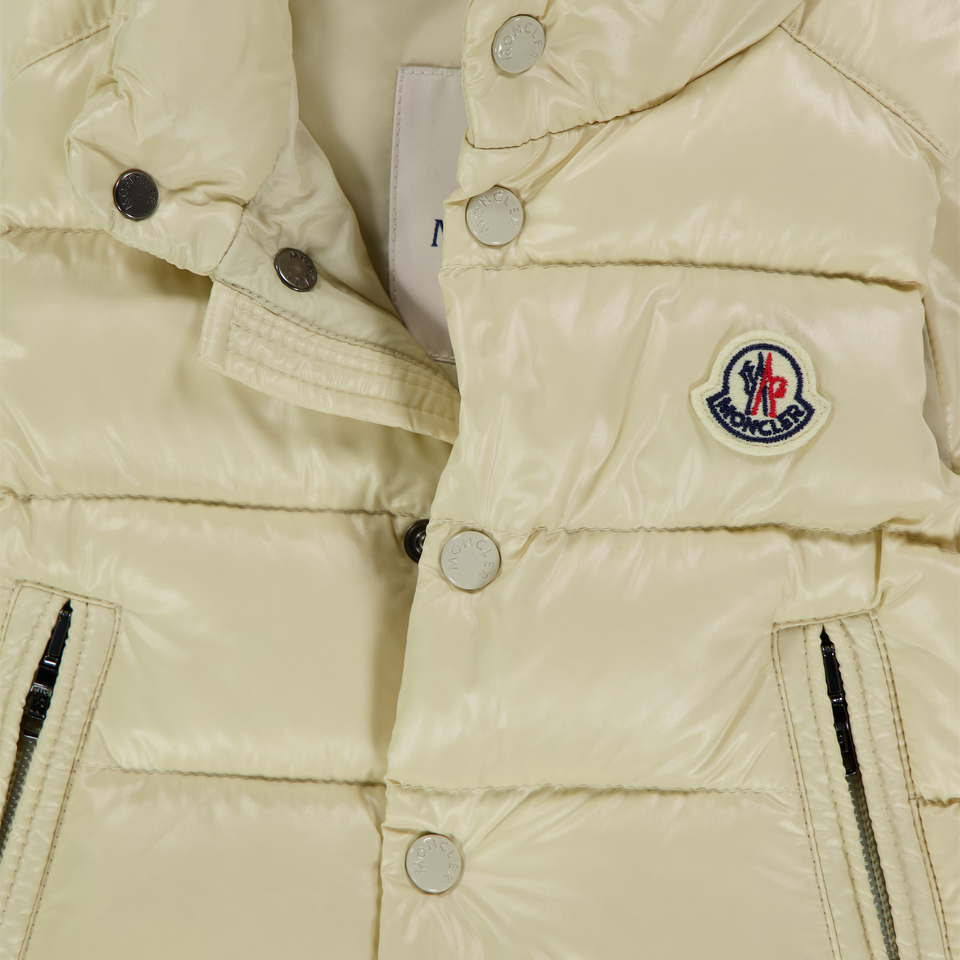 Moncler Bernard Baby Jongens Bodywarmer In Licht Beige