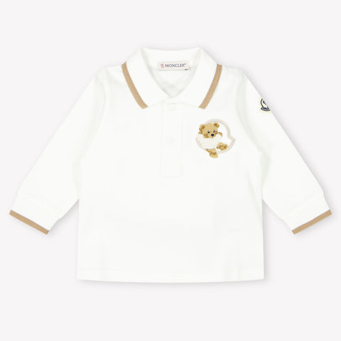 Moncler Baby Jongens Polo In Off White