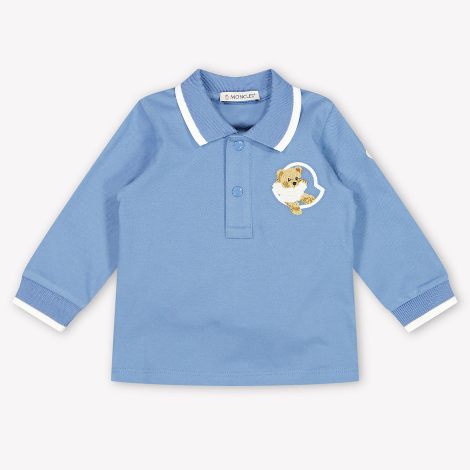Moncler Baby Jongens Polo In Licht Blauw