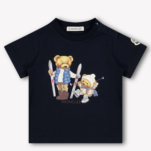 Moncler Baby Jongens T-Shirt In Navy
