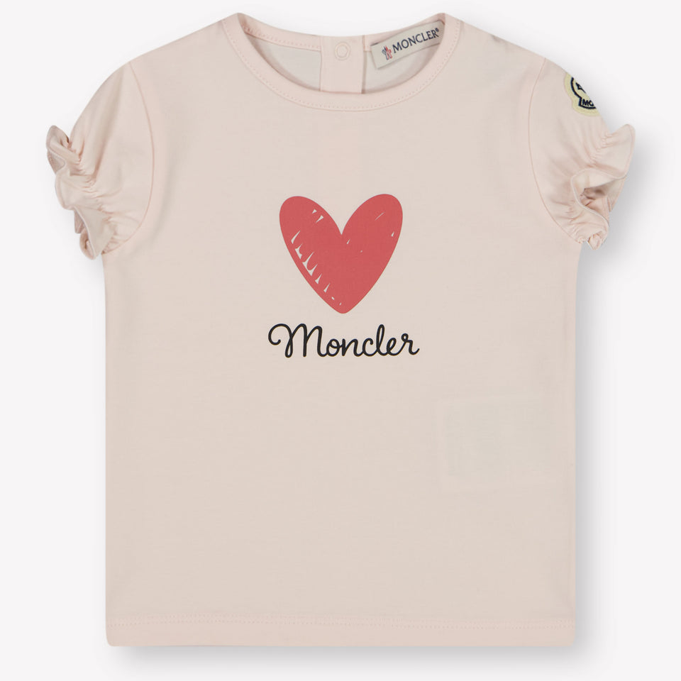Moncler Baby Meisjes T-Shirt In Licht Roze