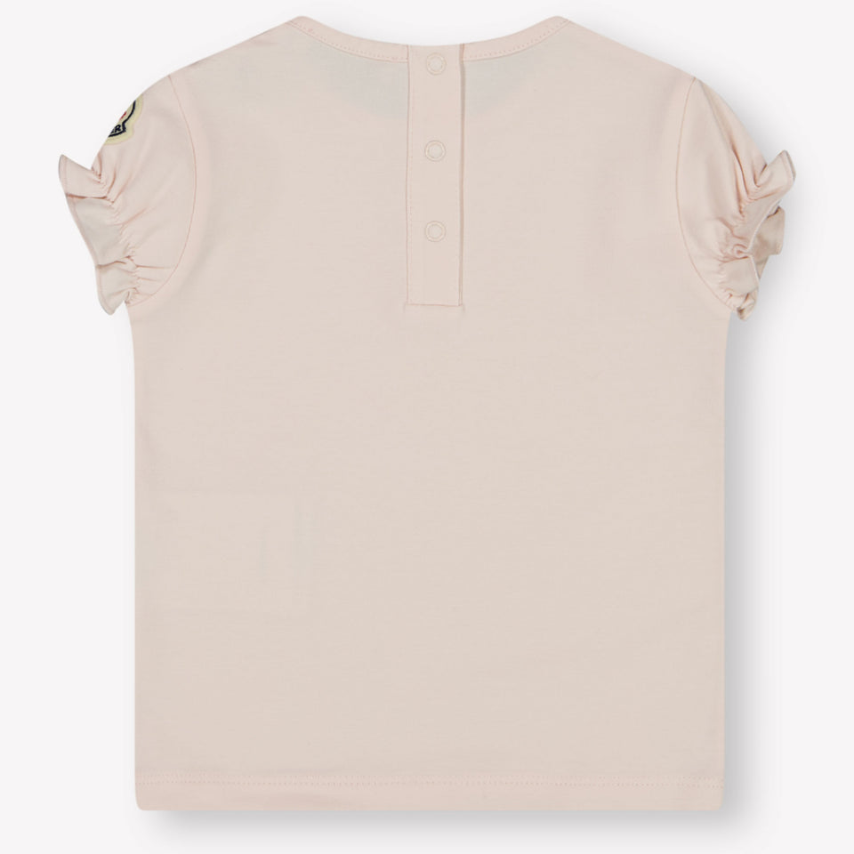 Moncler Baby Meisjes T-Shirt In Licht Roze