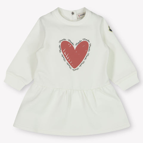 Moncler Baby Meisjes Jurk In Off White